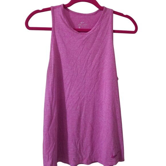 Nike Dri-Fit Womens Sleeveless Pink Tank Top Size M Athletic Wear - Picture 1 of 4